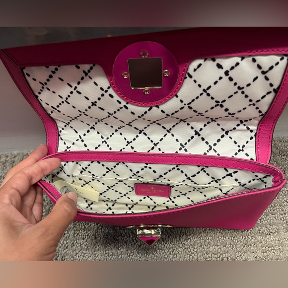 Kate Spade Pink Leather Saffiano Clutch - Picture 7 of 7